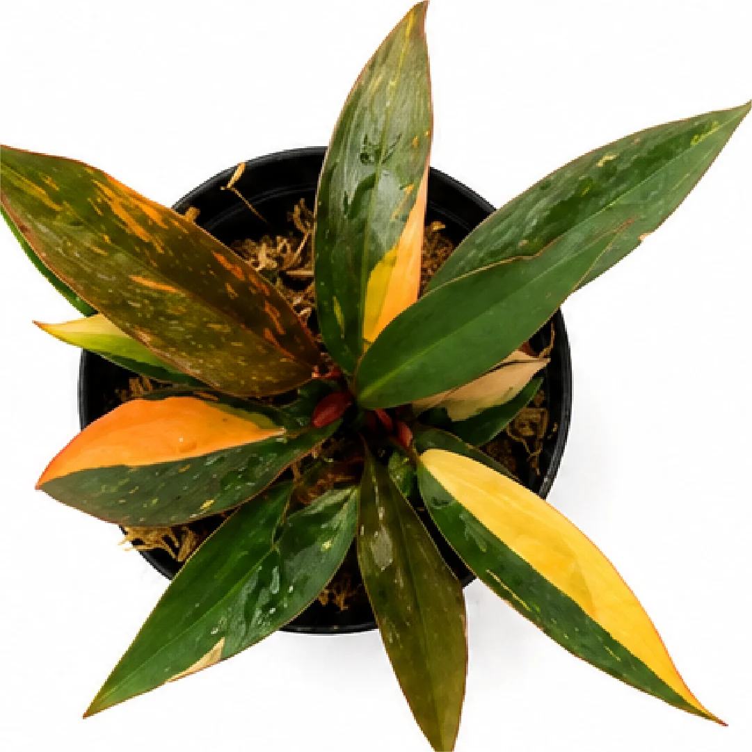 Philodendron Orange Princess Marble Var Tissue Culture
