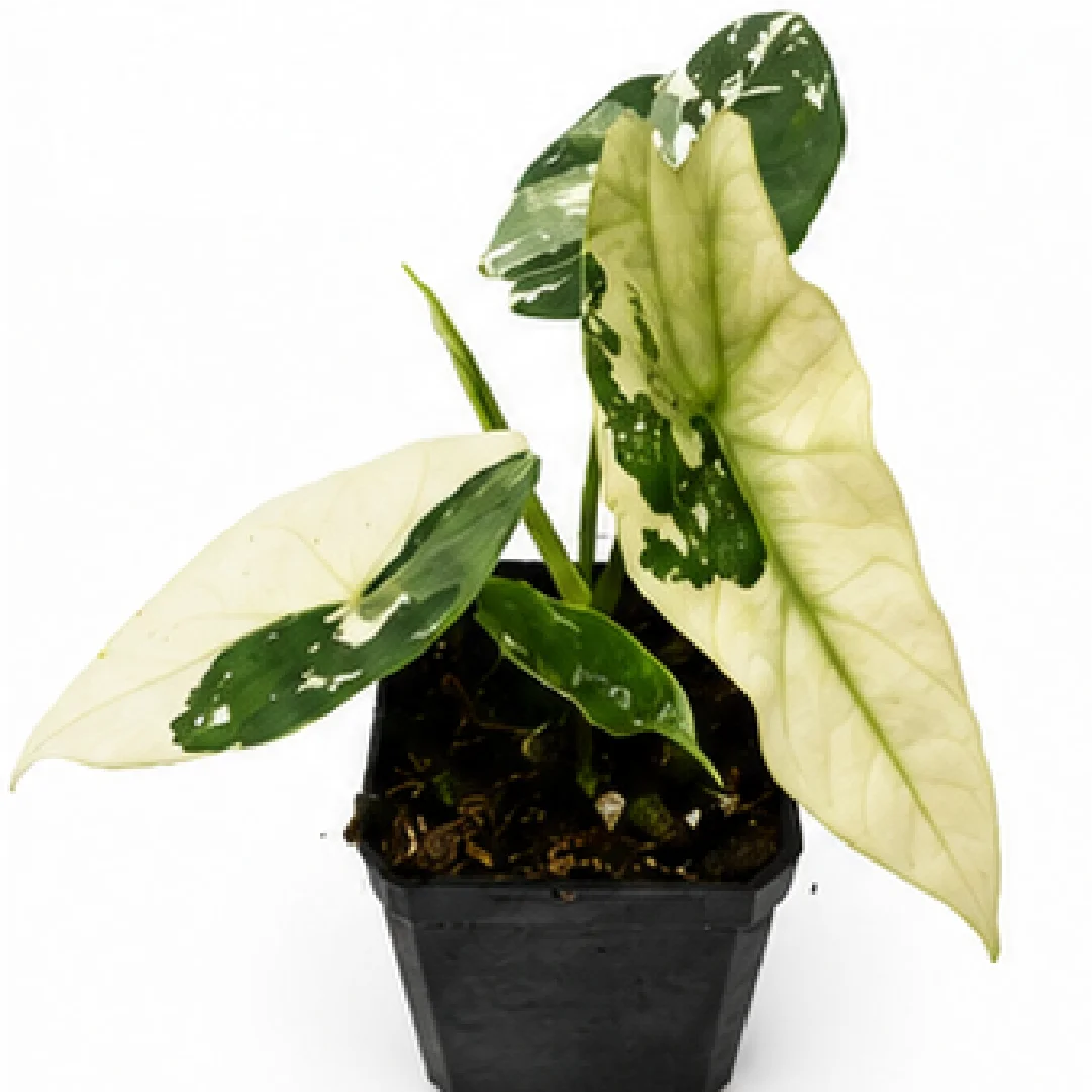 Alocasia Simpo Albo Variegated Tissue Culture Plantlet