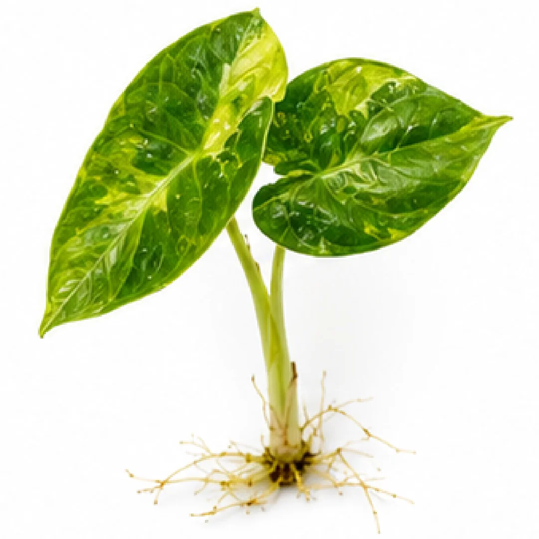 Alocasia Watsoniana Mixed Variegation Tissue Culture Plantlet, Albo Pink Aurea Mint Mix