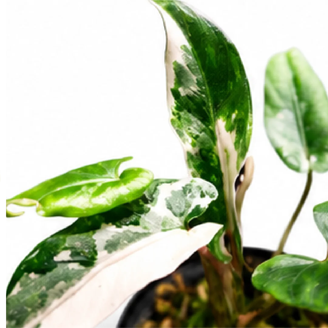 Alocasia lauterbachiana Albo Variegated Tissue Culture Plantlet