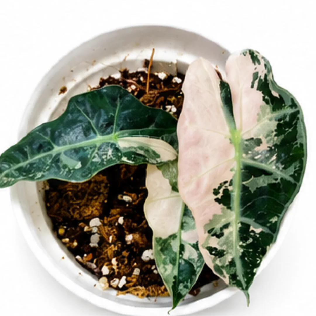 Alocasia Polly Snowflake Pink Var – Tissue Culture