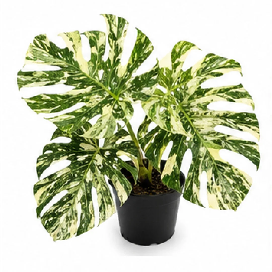 Monstera Deliciosa Crème Brûlée Variegated – Tissue Culture